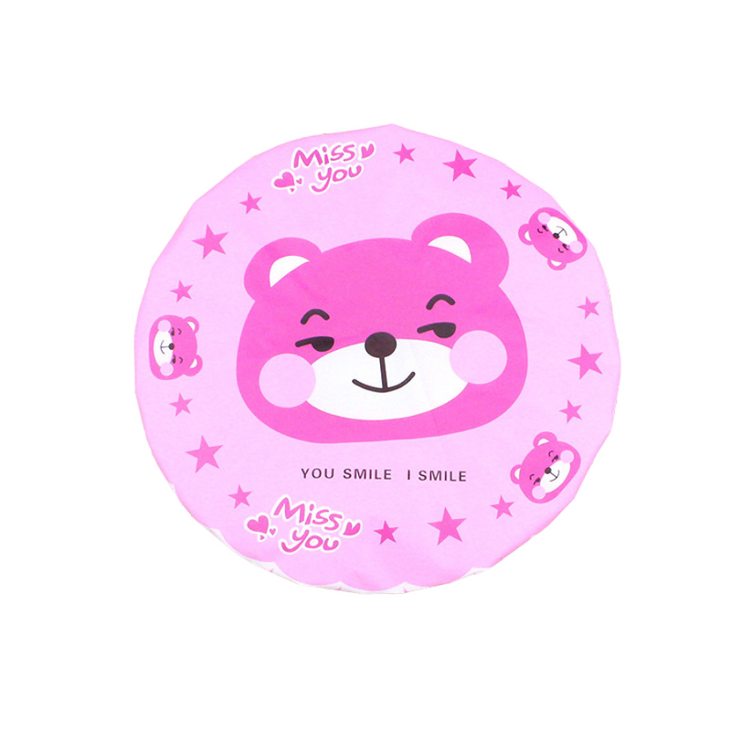 Cute Cartoon Waterproof Shower Cap - Fun & Functional Bath Essentials for Kids and Adults