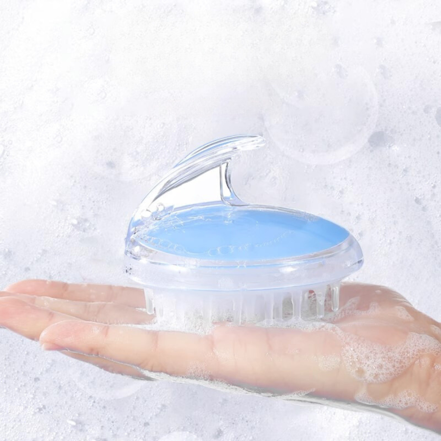 Ergonomic Scalp Massager & Hair Shampoo Brush - Soft Silicone Bristle - Multiple Colors