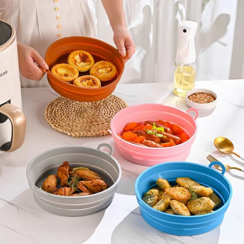 Reusable Silicone Air Fryer Liner - Non-Stick, Heat-Resistant, Easy to Clean