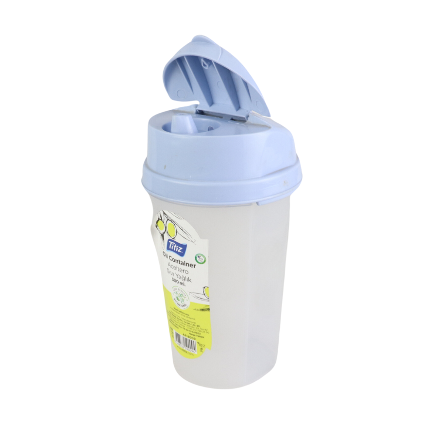 Tritiz Oil Container 500ml - BPA-Free Liquid Oil Dispenser with Flip Lid, Easy Pour Design