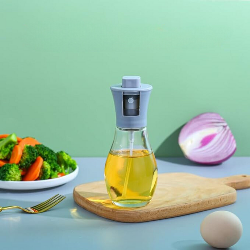 Glass Oil Dispenser Bottle With Plastic Pump, 170ml Capacity, Durable & Borosilicate Glass