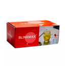 Blinkmax Transparent Glass Mug Set - 6-Piece, Ideal for Tea, Coffee, and Hot Beverages
