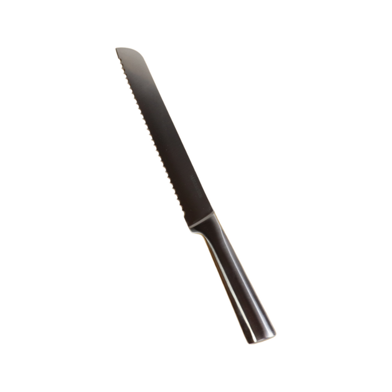 Stainless Steel Knife Set With Wooden Block - 5-Piece Including Cleaver