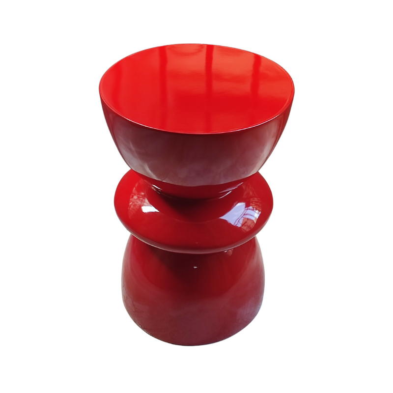 Handmade Fiberglass Table - 52 cm Height, 35 cm Width, Modern Design, Available in Various Colors