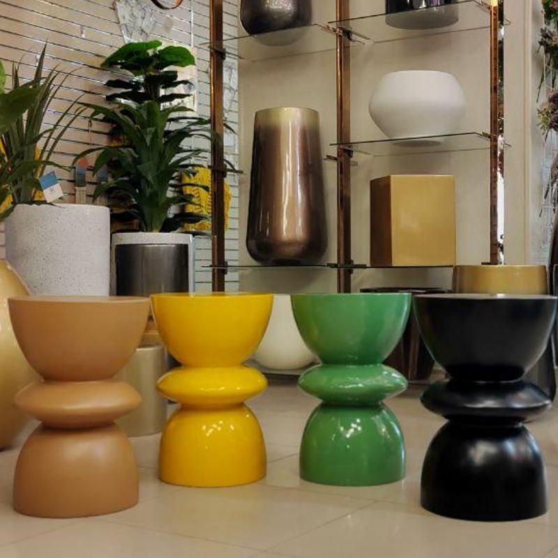Handmade Fiberglass Table - 52 cm Height, 35 cm Width, Modern Design, Available in Various Colors