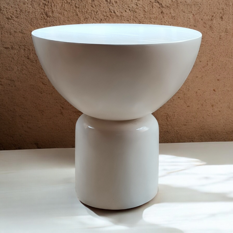 Handmade Fiberglass Table - 50 cm Height, 50 cm Width, Contemporary Design, Various Colors