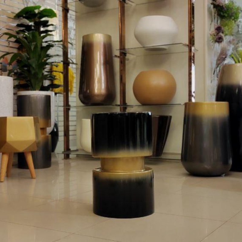 Handmade Fiberglass Multi-Use Piece - 50 cm Height, 33 cm Width, Table or Pot, Various Colors