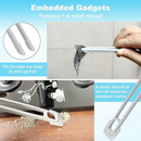 Multi-Functional Scrub Brush With Crevice Tool - Ideal For Drains, Tiles, And Tough Stains