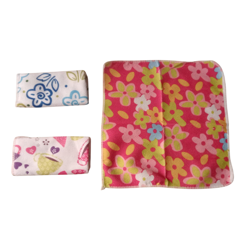 Super Absorbent Microfiber Kitchen Cloth Set - Multi-Color, Ideal For Kitchen And Household Cleaning