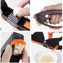 Master Chef 3-in-1 Kitchen Tool - Peeler, Garlic Slicer & Meat Tenderizer with Easy-Squeeze Handle