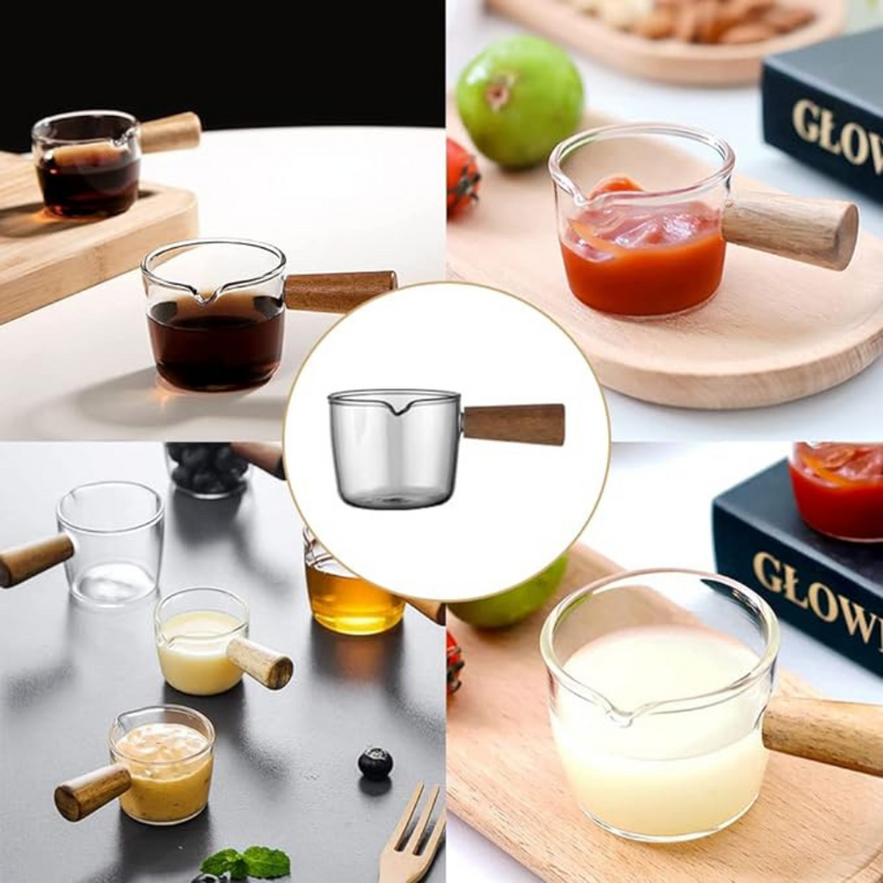 Espresso Shot Glasses with Wooden Handle