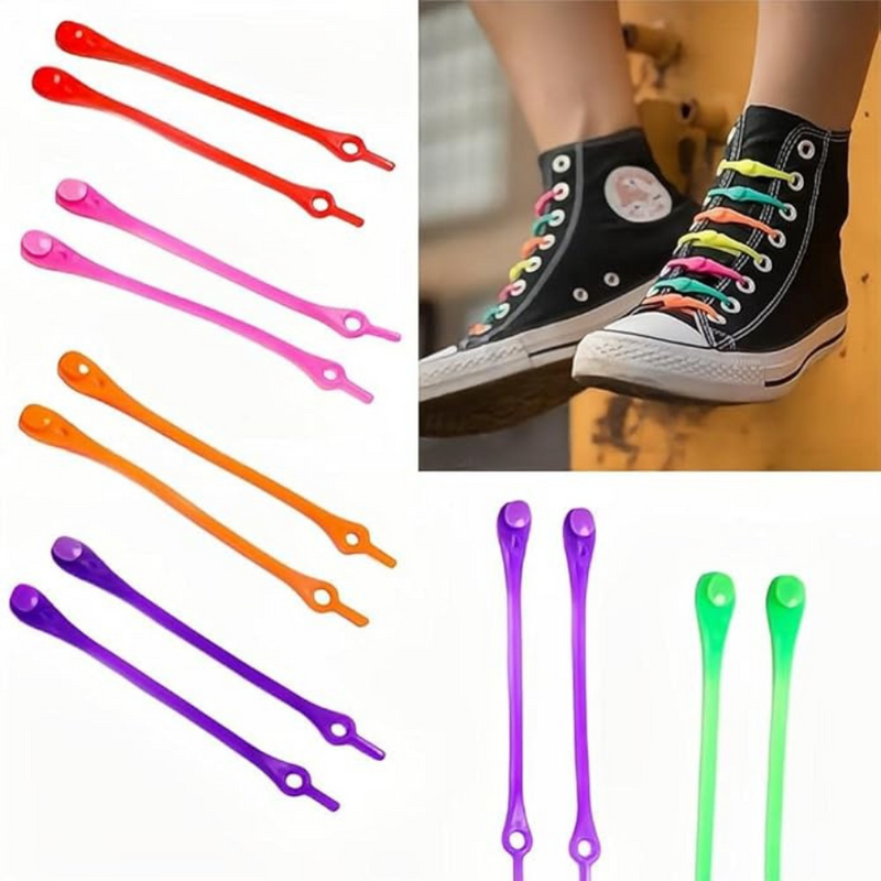 Elastic silicone shoelaces clearance