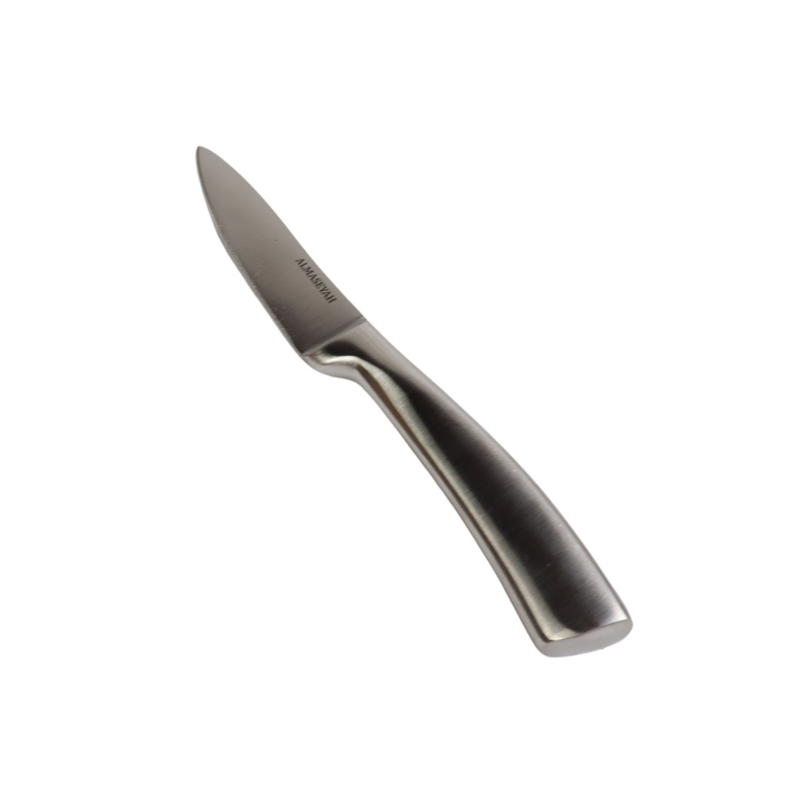 Contemporary Stainless Steel Knife Set With Elegant Block - 5 Essential Knives For Your Kitchen