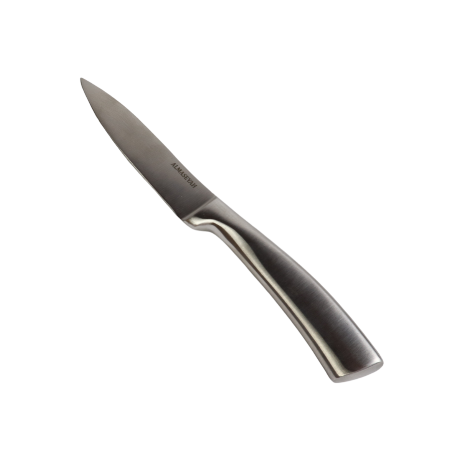 Contemporary Stainless Steel Knife Set With Elegant Block - 5 Essential Knives For Your Kitchen