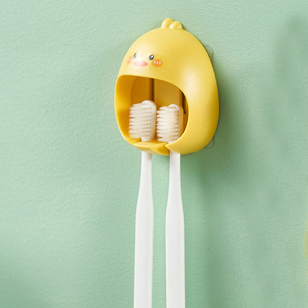 Cute Cartoon Toothbrush Holder, Wall Mounted Toothbrush Storage Rack