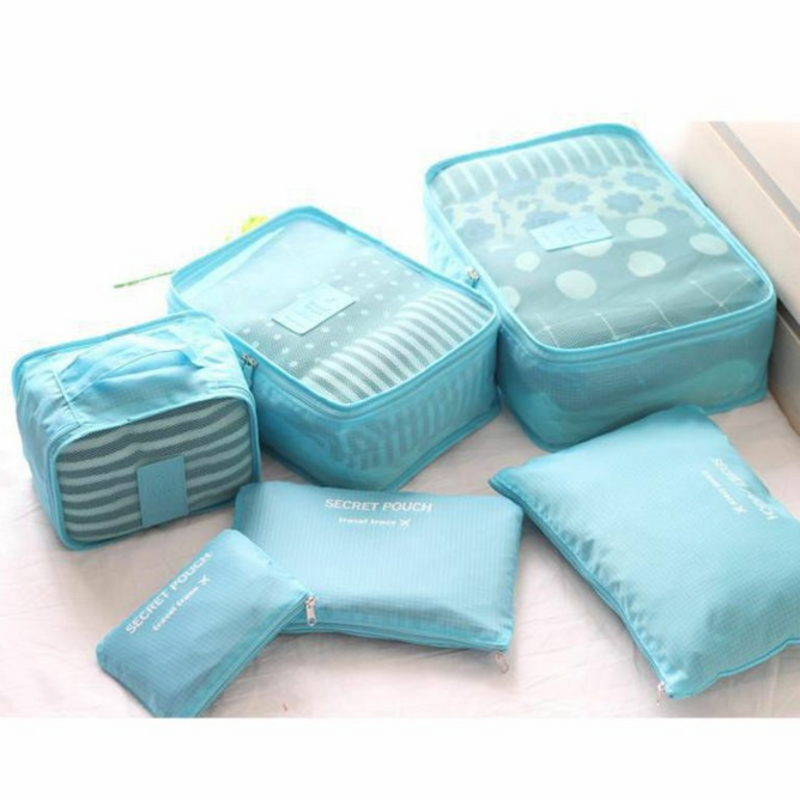 Set of 6 Pieces Travel and trip bag organizer