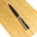 Sleek Stainless Steel Knife Set With Modern Black Block - 5 Essential Knives For Your Kitchen