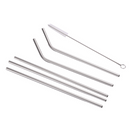 مجموعة شفاطات الشرب المصنوعة من الفولاذ المقاوم للصدأ - مع فرشاة تنظيف - صديقة للبيئة