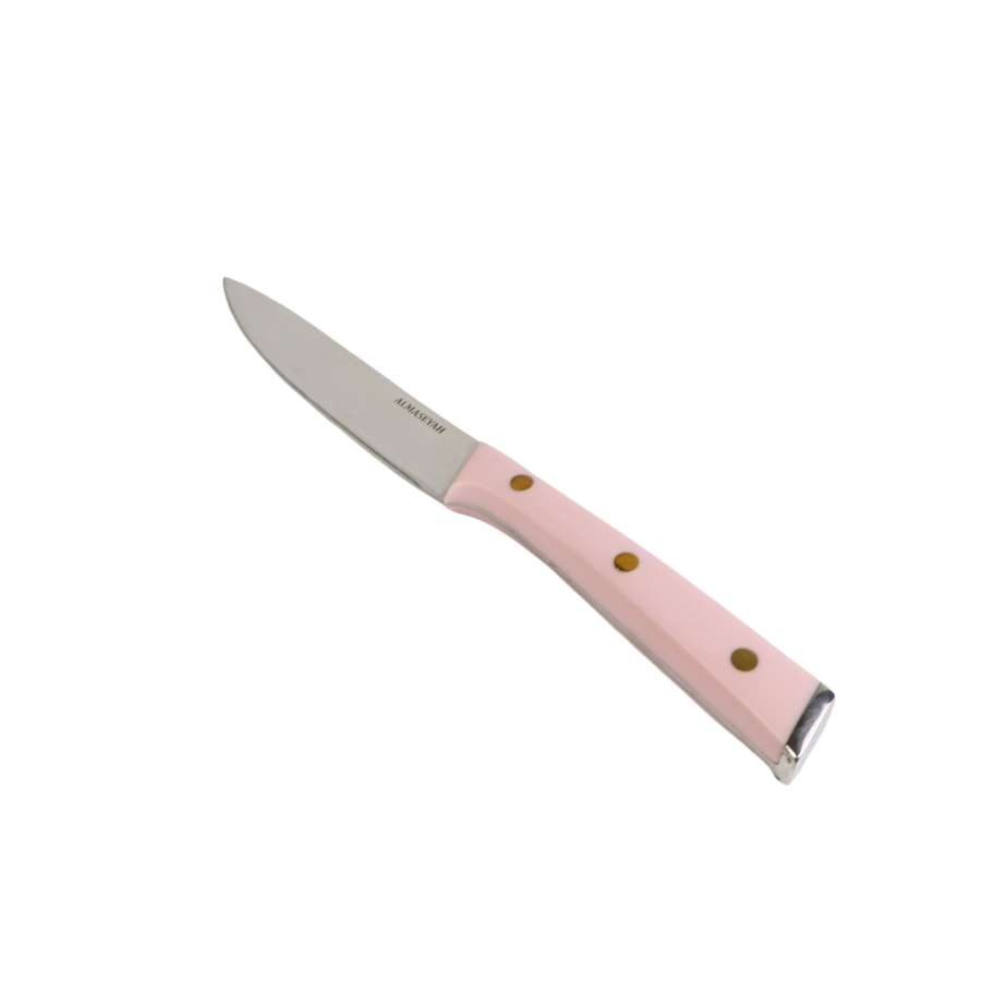 Stylish Colorful Knife Set With Bamboo Block - 5 Essential Knives For Your Kitchen