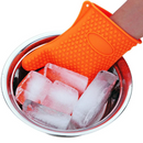 قفاز فرن سيليكون مقاوم للحرارة 230 درجة مئوية - مانع للانزلاق ومضاد للحروق بخمسة أصابع