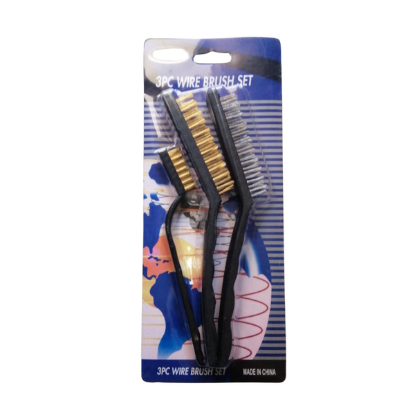 3-Piece Wire Brush Set - Large and Small Cooker Cleaning Brushes