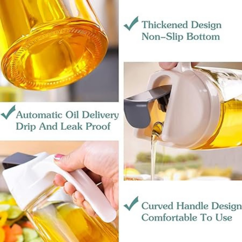 Auto Flip Oil Dispenser Bottle, with Auto Cap - 630 ml