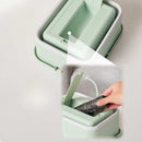 PVC collapsible bin with lid and drain for water storage and waste | Cupindy