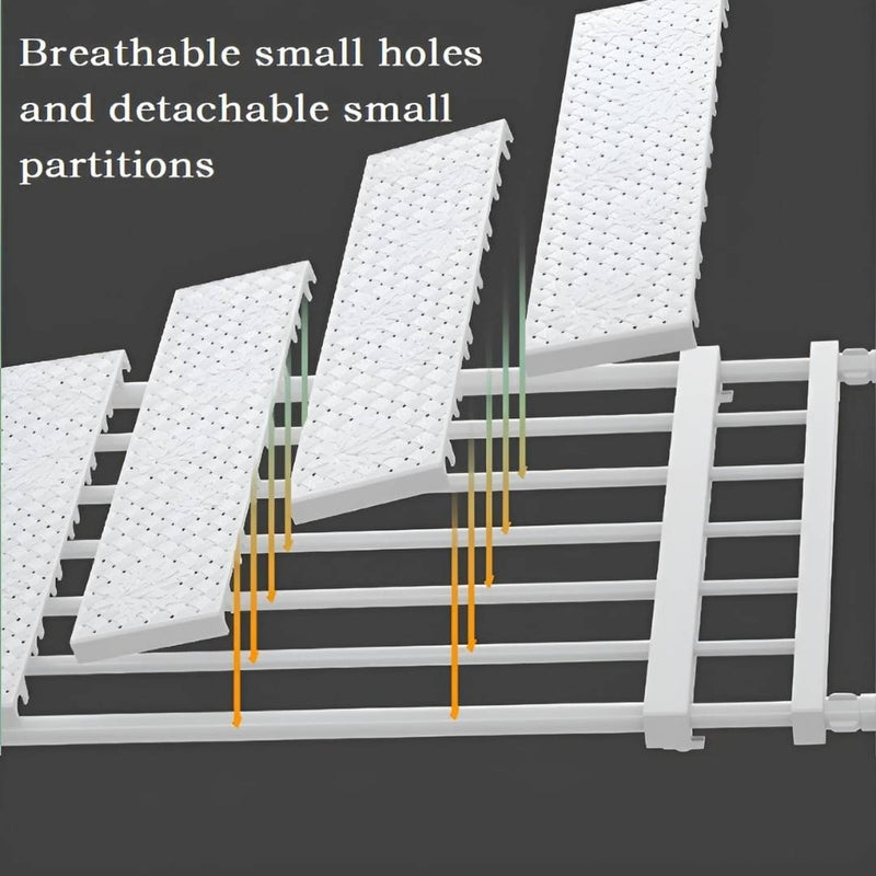 Adjustable Closet Shelf Organizer – Expandable Storage Rack for Wardrobe, Kitchen & Bathroom