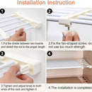 Adjustable Closet Shelf Organizer – Expandable Storage Rack for Wardrobe, Kitchen & Bathroom