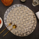 Round anti-slip placemat in silver, gold or beige for elegant dining | Cupindy