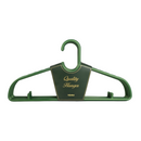 طقم شماعات ملابس - مجموعة من 5 قطع، بلاستيك متين بعرض 43 سم ولون أخضر أنيق