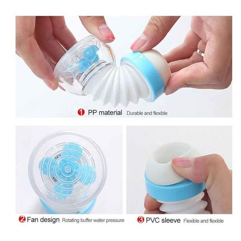 Flexible Faucet Extender With Fan – 360° Rotating Tap Nozzle Splash Filter For Kitchen & Sink