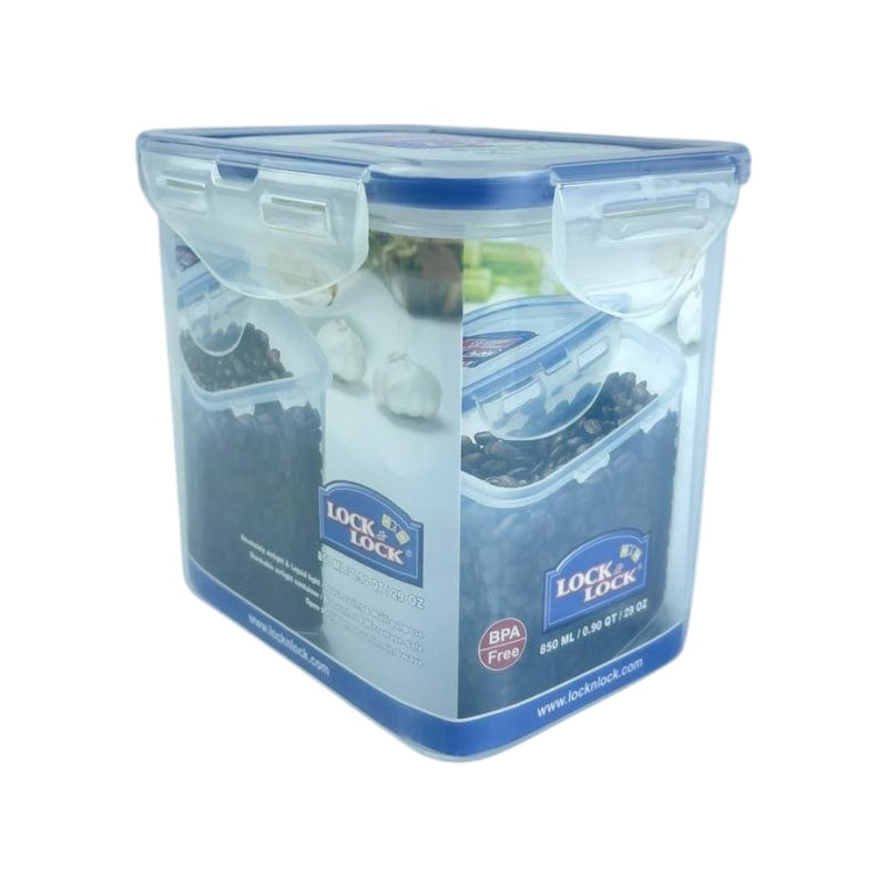 Lock&Lock Contenitore Ermetico HPL808 Da 850 Ml, 100% A Tenuta, Lavabile In Lavastoviglie, Microonde E Freezer, Senza BPA