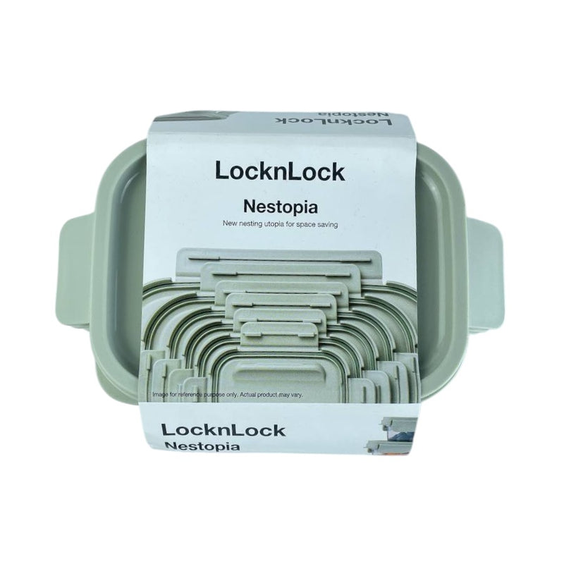Top View of LocknLock Nestopia Food Containers – Compact Nesting Design With Stackable Lids – Space-Saving Storage Solution for Kitchen & Pantry – Available at Cupindy Egypt