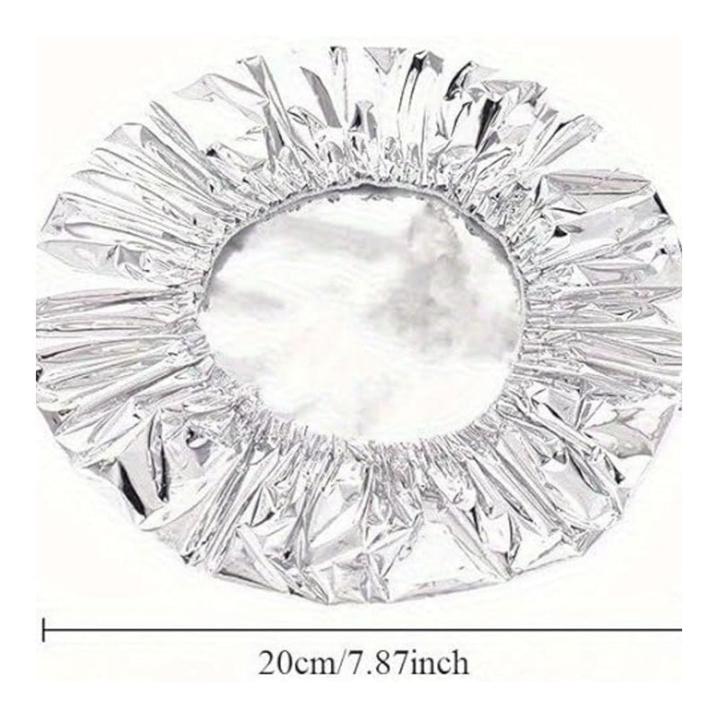 Clear crystal ring with measurements on a white background