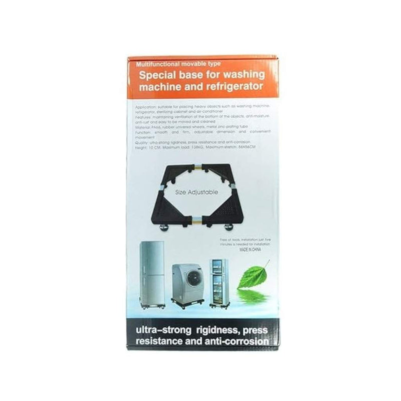 Anti-vibration washing machine stand with locking brakes