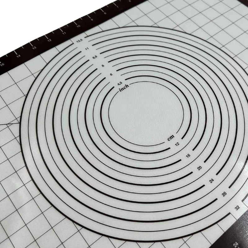 Circular measurement template on a grid surface