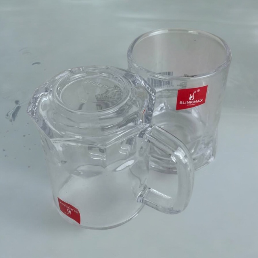 Blinkmax 151ml Glass Mug Set Of 6 - Durable And Compact Design For Hot And Cold Beverages