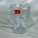 Blinkmax 210ml Glass Mug Set Of 6 - Tall Slim Shape With Ergonomic Handle