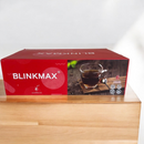 طقم أكواب زجاجية بلينك ماكس 190 مل - قاعدة مستديرة بمقبض مريح للمشروبات الساخنة والباردة