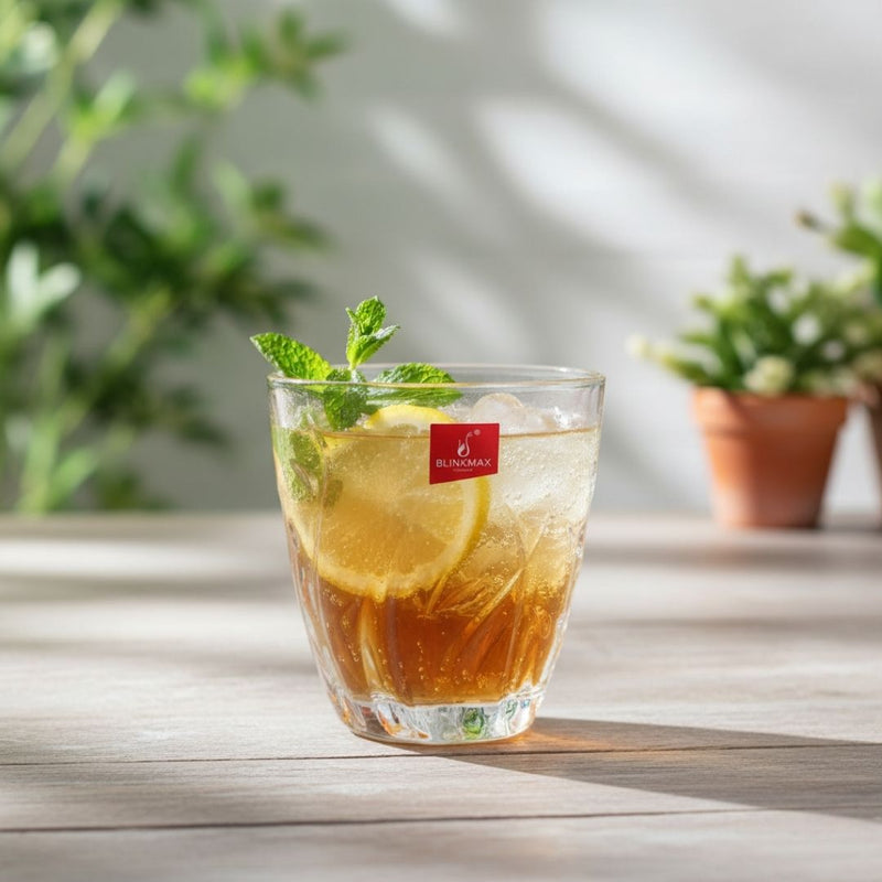 طقم أكواب زجاجية من بلينكماكس – 3 قطع سعة بتصميم شفاف وعصري للماء والعصير
