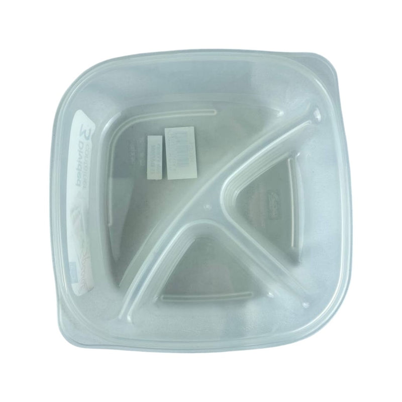 Lock & Lock Airtight Food Storage Container With 3 Divided Compartments, BPA-Free, Durable, 750 ml Capacity