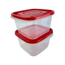E-Z Lock Plastic Food Storage Containers 970ml Set of 2 – Red Lids – BPA-Free and Stackable Kitchen Containers for Fridge, Freezer or Lunch Box – Cupindy Egypt