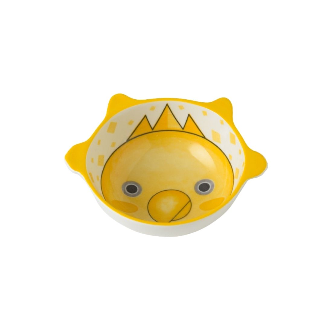 Cartoon Chick Ceramic Kids Bowl 100ML Yellow Animal Face