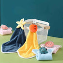Hanging microfiber towels for kitchen or nursery with fun cartoon tops | Cupindy

