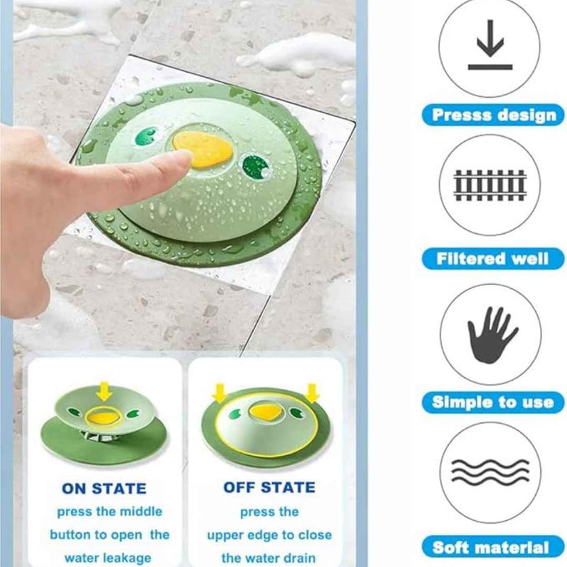 سدادة حوض ومصرف أرضية مطاطية مع فلتر – غطاء متعدد الاستخدام مانع للانسداد