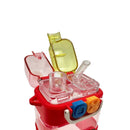 Close-Up of Red Cartoon Kids Water Bottle – Dual Cap with Straw and Colorful Buttons – Leak-Proof and Easy to Use – Cupindy Egypt