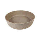 Beige ceramic bowl on a white background