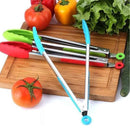 Cooking tongs with silicone grip and stainless steel handle for safe food handling | Cupindy