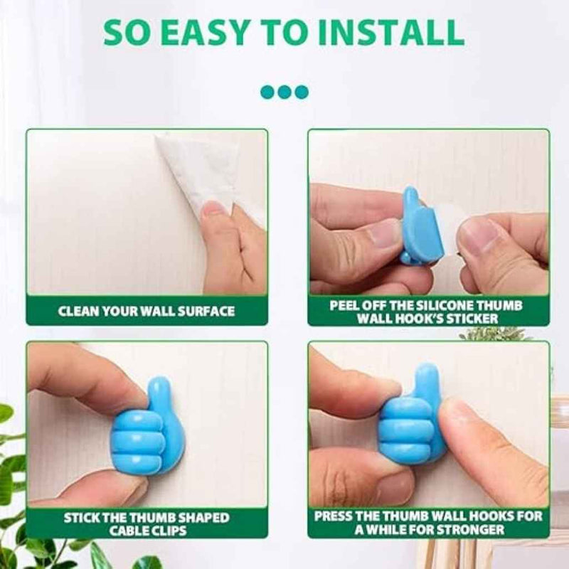 Fun cable clips in thumbs-up shape, perfect for organizing charging cables | Cupindy
